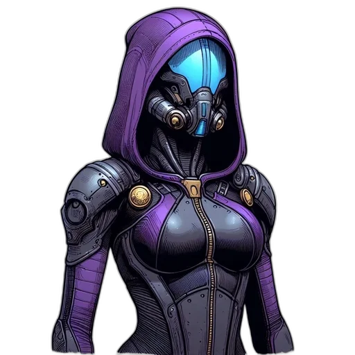 mask, robot, face, jacket transparent PNG cut-out