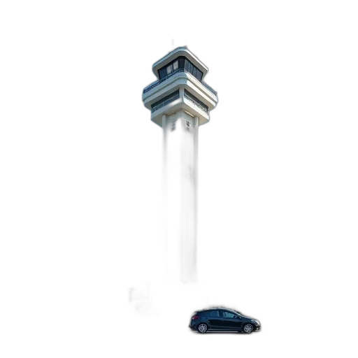 car, building, 3d render, concept art transparent PNG cut-out