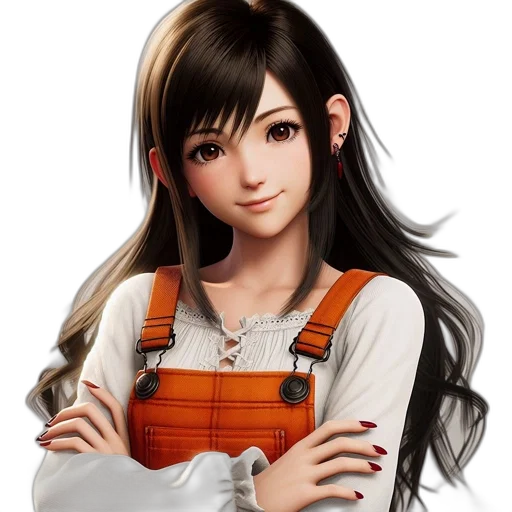 staff, face, anime, photorealistic transparent PNG cut-out