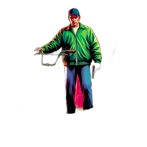 jacket, staff, hat, umbrella transparent PNG cut-out