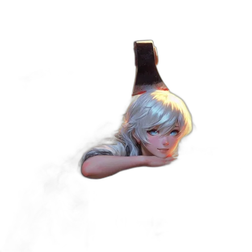 bottle, hair, weapon, face transparent PNG cut-out