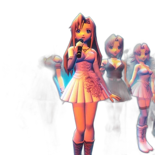 dress, 3d render, concept art, vaporwave transparent PNG cut-out