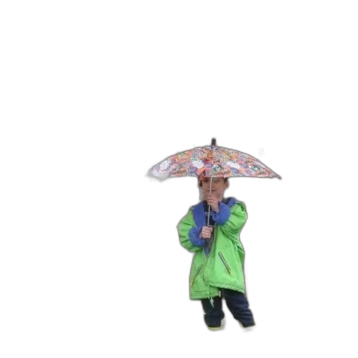 umbrella, jacket, staff, hat transparent PNG cut-out