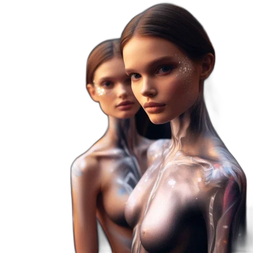 robot, jewelry, face, dress transparent PNG cut-out