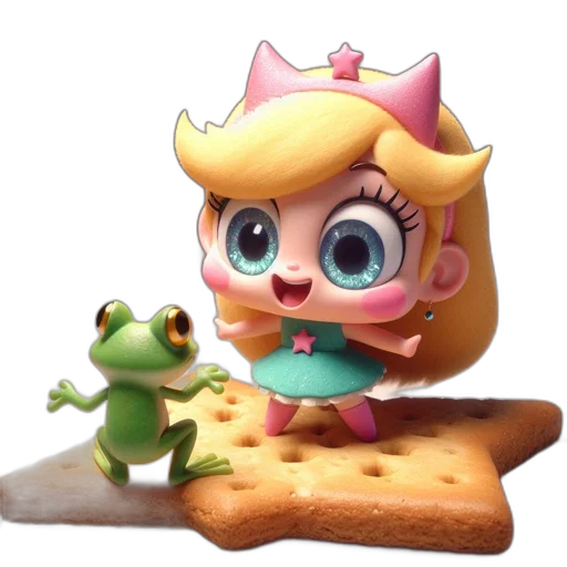 food, creature, crown, 3d render transparent PNG cut-out