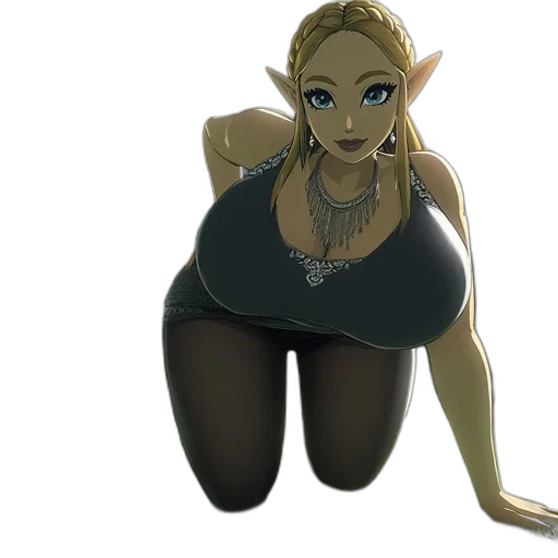 dress, jewelry, staff, concept art transparent PNG cut-out