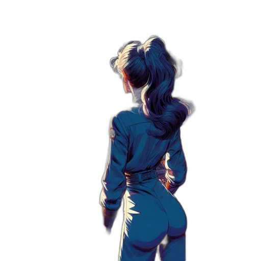 dress, jacket, robot, staff transparent PNG cut-out