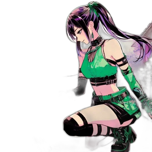 cyberpunk, concept art, fantasy art, vaporwave transparent PNG cut-out