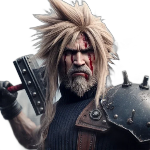 hair, concept art, fantasy art, 3d render transparent PNG cut-out