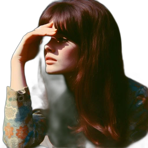 face, jacket, dress, hair transparent PNG cut-out