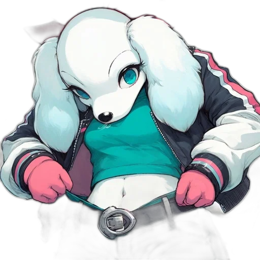 jacket, robot, staff, creature transparent PNG cut-out