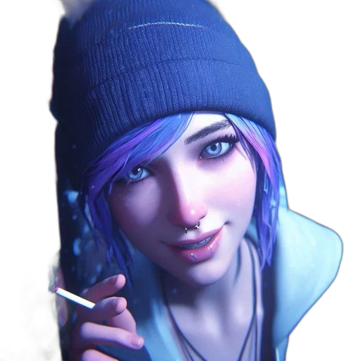 hat, face, jacket, staff transparent PNG cut-out