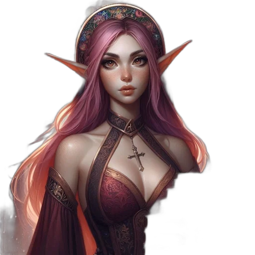 dragon, jewelry, dress, face transparent PNG cut-out