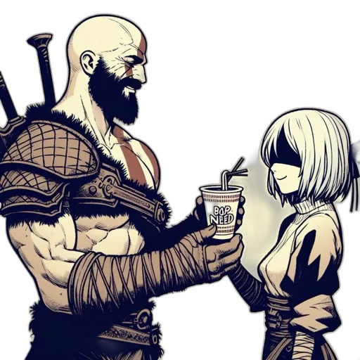 comic book art, concept art, fantasy art, cyberpunk transparent PNG cut-out