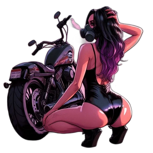 dress, weapon, comic book art, cartoon transparent PNG cut-out
