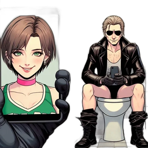 concept art, cartoon, cyberpunk, comic book art transparent PNG cut-out