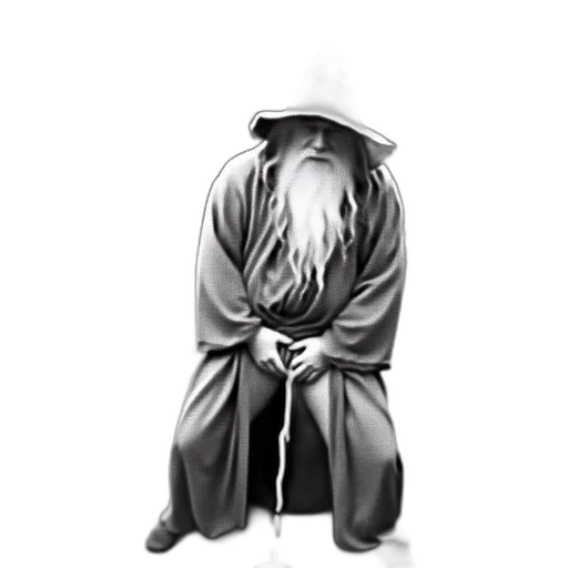 hat, jacket, staff, mask transparent PNG cut-out