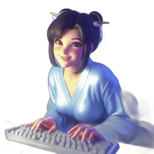 staff, robot, face, 3d render transparent PNG cut-out