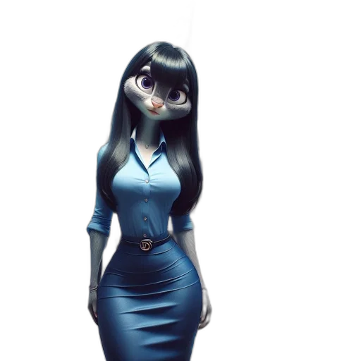 dress, robot, 3d render, concept art transparent PNG cut-out