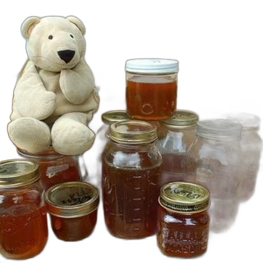 teddy, bear, sits, atop transparent PNG cut-out