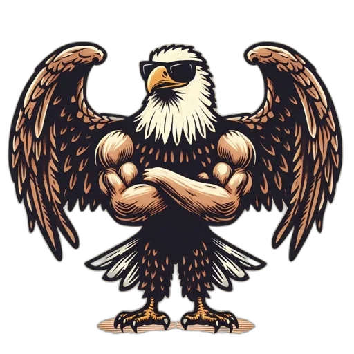 imposing, eagle, stands, tall transparent PNG cut-out