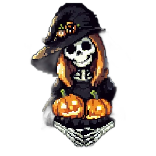 hat, mask, jewelry, pixel art transparent PNG cut-out