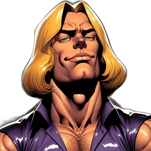 hair, face, comic book art, concept art transparent PNG cut-out