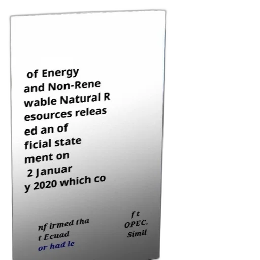 official, statement, department, energy transparent PNG cut-out