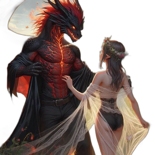 dragon, creature, mask, dress transparent PNG cut-out