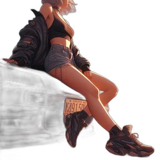 jacket, shoes, dress, concept art transparent PNG cut-out
