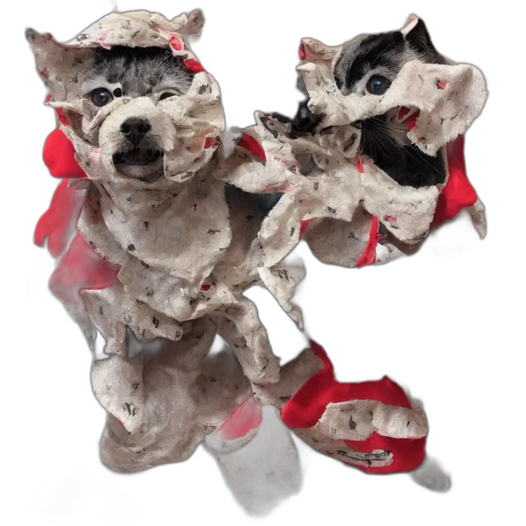 mask, 3d render, concept art, cat transparent PNG cut-out