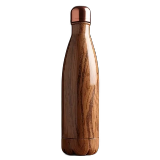 bottle, 3d render, earth tones, copper transparent PNG cut-out