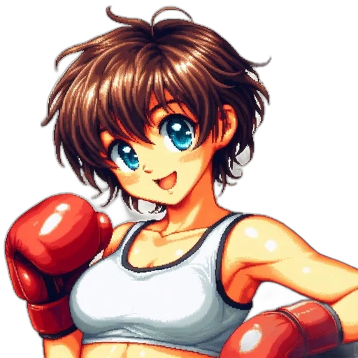 weapon, face, pixel art, anime transparent PNG cut-out
