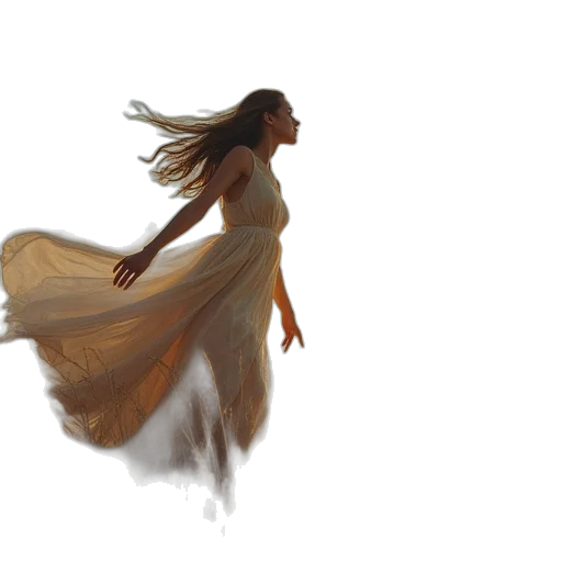 dress, hair, dragon, concept art transparent PNG cut-out