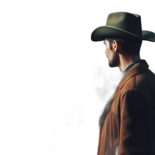 hat, jacket, concept art, photorealistic transparent PNG cut-out