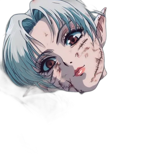 face, mask, creature, watercolor transparent PNG cut-out