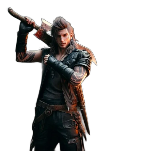 sword, staff, weapon, jacket transparent PNG cut-out