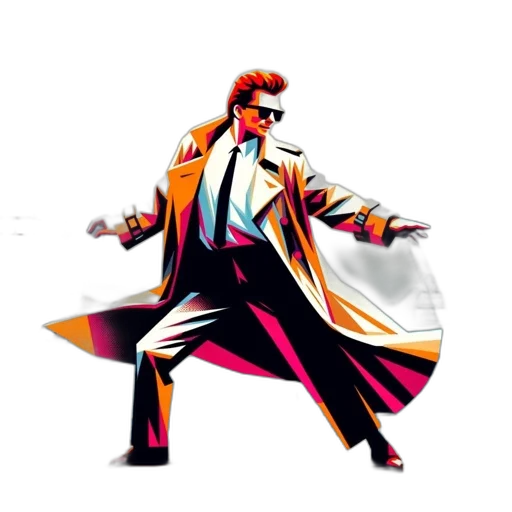 jacket, concept art, comic book art, pixel art transparent PNG cut-out