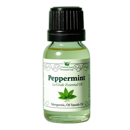bottle, peppermint, essential, oil transparent PNG cut-out