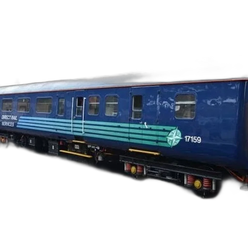 3d render, blue, train, car transparent PNG cut-out
