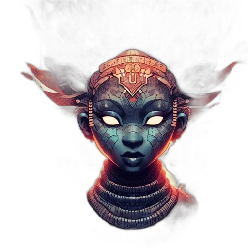 mask, face, crown, staff transparent PNG cut-out