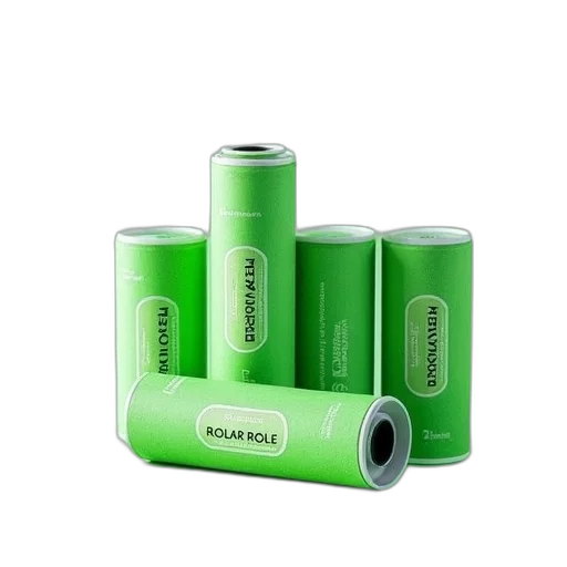 3d render, green, roller, cover transparent PNG cut-out