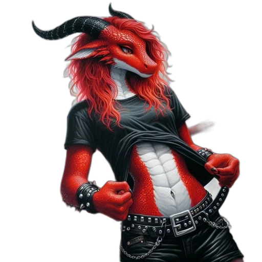 dragon, animal, staff, jacket transparent PNG cut-out
