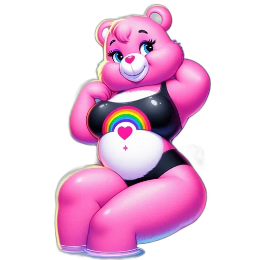 animal, creature, staff, vaporwave transparent PNG cut-out