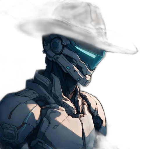 robot, hat, mask, weapon transparent PNG cut-out