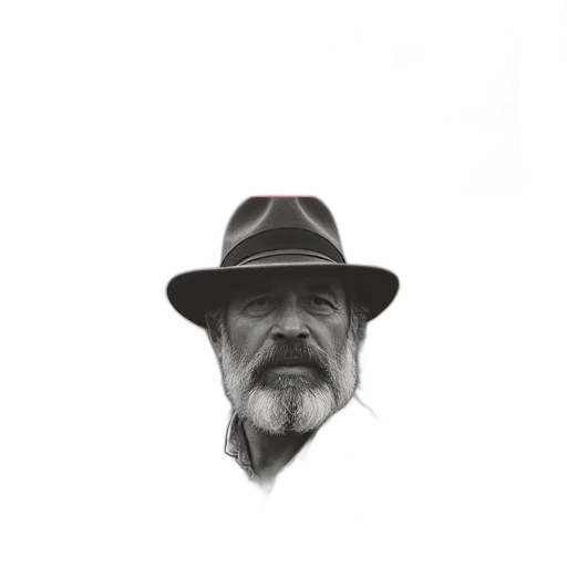 hat, face, staff, jacket transparent PNG cut-out