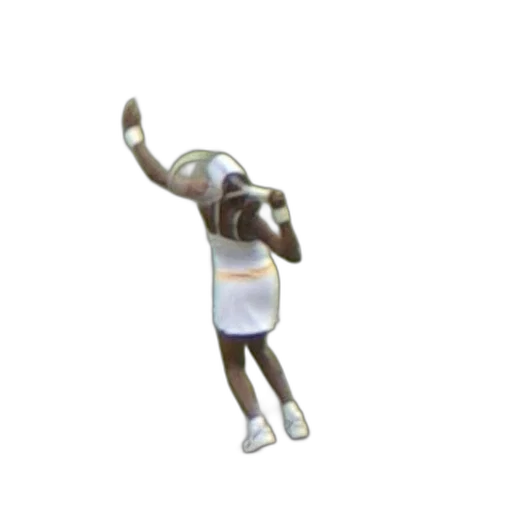 3d render, tennis, player, white transparent PNG cut-out