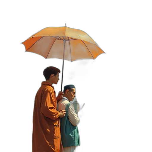 umbrella, jacket, staff, dress transparent PNG cut-out