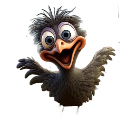 animal, creature, face, 3d render transparent PNG cut-out