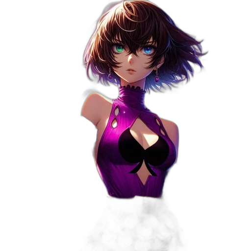 dress, robot, flower, staff transparent PNG cut-out